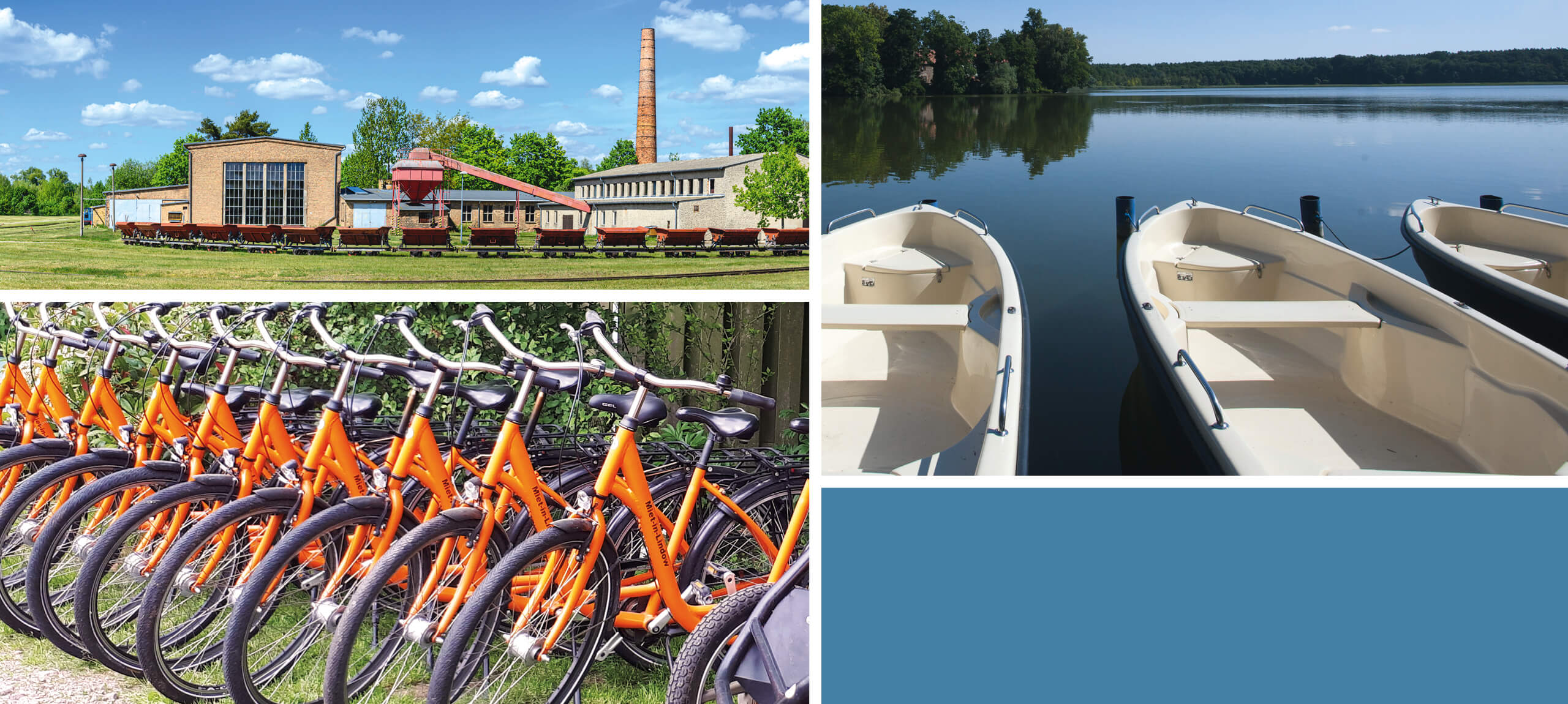 Ausflugsziele in Lindow Ziegeleipark, Fahrrad und Bootsverleih